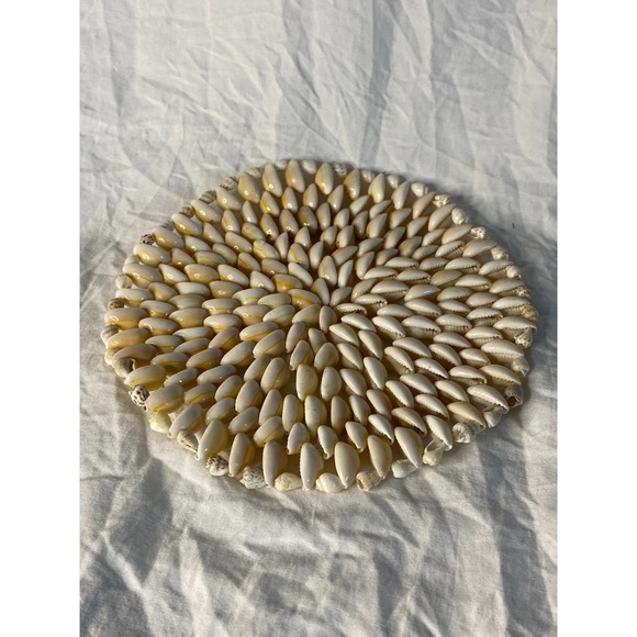 Cowrie Doily Coaster Sea She’ll Tiki Bar Beach Decor 6” x 6” - Picture 1 of 1